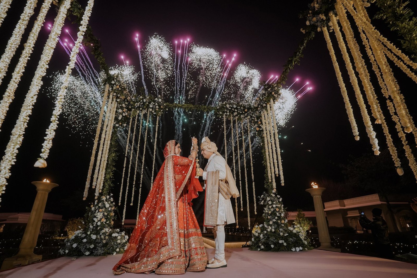 Bride photographed during a wedding ceremony in Gujarat
